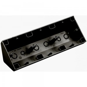 Угловая коробка Bylectrica 3-местная, для установки выключателей и розеток, серия СТИЛЬ, графит, КУ-443 черный
