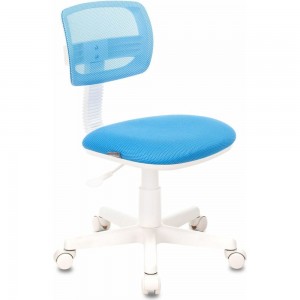 Детское кресло Бюрократ CH-W299 голубой TW-31/TW-55, крестовина пластик, пластик белый 1121952
