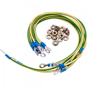 Набор кабелей заземления Cabeus (30см - 6 шт, 40см- 2шт, гайка с фланцем - 16 шт) GrW