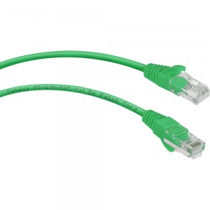 Неэкранированный патч-корд Cabeus U/UTP, категория 5е, 2xRJ45/8p8c, зеленый, PVC, 0.15м PC-UTP-RJ45-Cat.5e-0.15m-GN