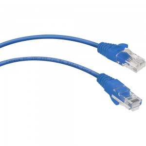 Неэкранированный патч-корд Cabeus U/UTP, категория 5е, 2xRJ45/8p8c, синий, PVC, 0.15м PC-UTP-RJ45-Cat.5e-0.15m-BL