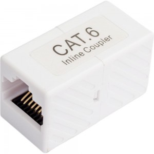 Проходной адаптер Cabeus RJ45-RJ45 (8p8c), категория 6, неэкранированный CA-8p8c-C6