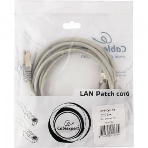 Многожильный патч-корд Cablexpert FTP PP22-2m кат.5e, 2м, литой, серый PP22-2m