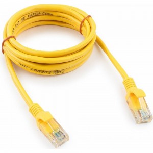 Патч-корд Cablexpert UTP кат.5e, 2м, литой, многожильный жёлтый PP12-2M/Y