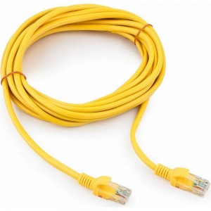 Многожильный патч-корд Cablexpert UTP кат.5e, 5м, литой, жёлтый PP12-5M/Y