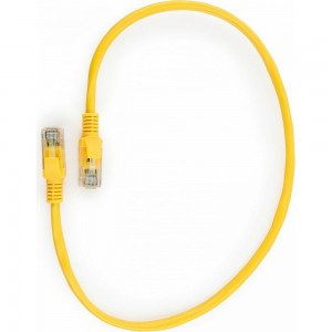 Многожильный патч-корд Cablexpert UTP кат.5e, 0.5м, литой, жёлтый PP12-0.5M/Y