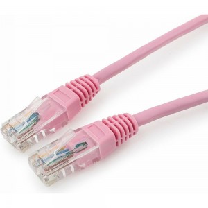 Многожильный патч-корд Cablexpert UTP кат.5e, 0.5м, литой, розовый PP12-0.5M/RO