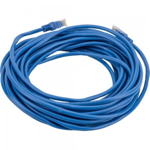 Медный патч-корд Cablexpert UTP PP10-10M/B кат.5e, 10м, литой, многожильный синий PP10-10M/B