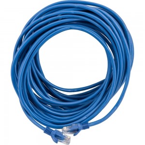 Медный патч-корд Cablexpert UTP PP10-10M/B кат.5e, 10м, литой, многожильный синий PP10-10M/B