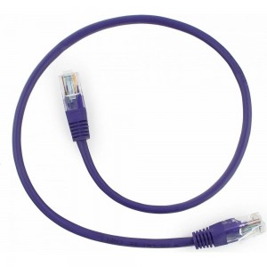 Многожильный патч-корд Cablexpert UTP кат.5e, 0.5м, литой, фиолетовый PP12-0.5M/V