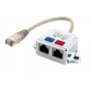 Разветвитель Cablexpert NCA-SP-02 FTP 1 порт RJ45 T568A/T568B 2 порта RJ45 10/100 BASE-T NCA-SP-02