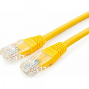 Литой патч-корд Cablexpert UTP PP12-0.25M/Y категории 5e, 0.25м, многожильный жёлтый PP12-0.25M/Y