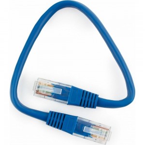 Патч-корд Cablexpert UTP, категория 5e, 0.25м, литой, многожильный, синий PP12-0.25M/B