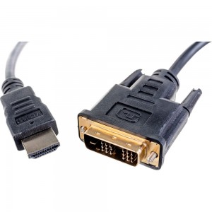 Кабель Cablexpert HDMI-DVI 19M/19M, 1.8м, single link, черный CC-HDMI-DVI-6