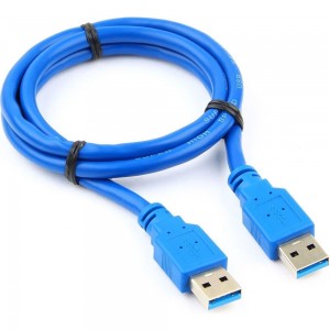 Кабель USB Cablexpert 3.0 Pro 1м экран синий пакет CCP-USB3-AMAM-1M