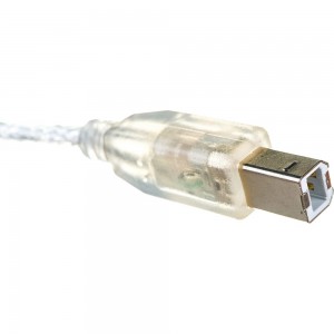 Кабель Cablexpert USB 2.0 Pro AM/BM, 3м, экран прозрачный CCF-USB2-AMBM-TR-10