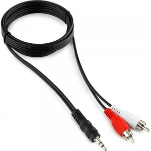Аудио кабель Cablexpert Jack 3.5(M)/2xRCA, 1.5м, черный, пакет CCA-458
