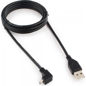 Кабель Cablexpert Pro USB 2.0 AM/micro-BM 5P, 1,8м, угловой, экран, черный CCP-mUSB2-AMBM90-6