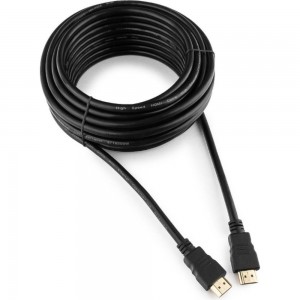 Кабель Cablexpert HDMI v2.0, 19M/19M, 10м, черный, позолоченные разъемы, экран, пакет CC-HDMI4-10M
