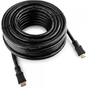 Кабель Cablexpert HDMI v1.4, 19M/19M, 15м, черный, позолоченные разъемы, экран, пакет CC-HDMI4-15M