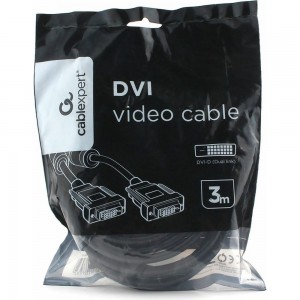 Кабель Cablexpert DVI-D, dual link, 25M/25M, 3.0м, CCS, черный CC-DVI2L-BK-10