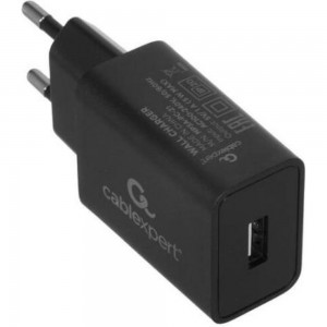 Адаптер питания Cablexpert MP3A-PC-21 100/220V - 5V USB 1 порт 1A черный