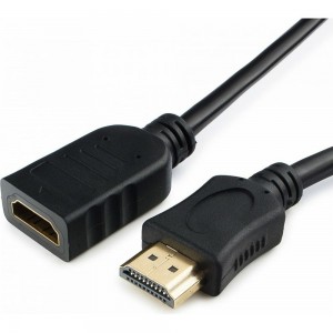 Удлинитель кабеля Cablexpert HDMI, 0.5м, v2.0, 19M/19F, черный CC-HDMI4X-0.5M