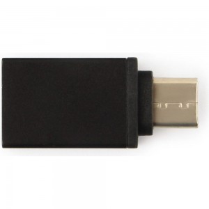 Адаптер Cablexpert USB2.0 Type-C(M)/AF, с поддержкой OTG, метал. корпус, черный, блистер A-USB2-CMAF-01