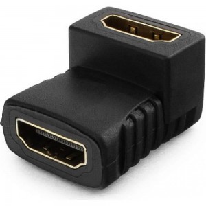 Угловой переходник Cablexpert HDMI-HDMI, 19F/19F, золотые разъемы, пакет A-HDMI-FFL