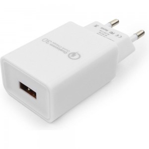 Адаптер питания Cablexpert MP3A-PC-16 QC 3.0 100/220V - 1 USB порт 5/9/12V белый