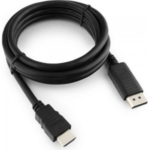 Кабель Cablexpert, DisplayPort-HDMI, 1.8м, 20M/19M, черный, экранированный, пакет, CC-DP-HDMI-6