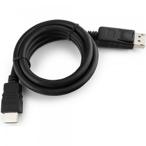 Кабель Cablexpert, DisplayPort-HDMI, 1м, 20M/19M, черный, экранированный, пакет, CC-DP-HDMI-1M