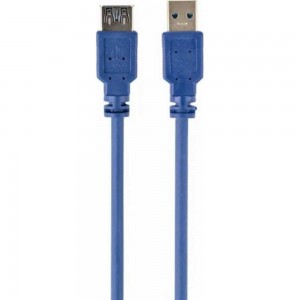 Кабель USB3.0 Pro Cablexpert, удлинитель, AM/AF, 3м, экранированный, синий, пакет, CCP-USB3-AMAF-10