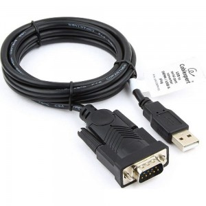 Конвертер USB-SERIAL AM/DB9M Cablexpert, 1.5 м, WinXP-Win8, черный пакет UAS-DB9M-02
