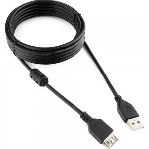 Кабель Cablexpert, удлинитель, USB2.0 Pro, AM/AF, 3 м, экранированный, черный, CCF-USB2-AMAF-10