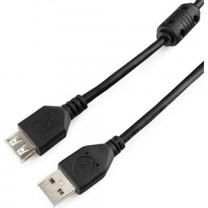 Кабель Cablexpert, удлинитель, USB2.0 Pro, AM/AF, 3 м, экранированный, черный, CCF-USB2-AMAF-10
