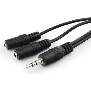 Кабель-разветвитель аудио сигнала Cablexpert джек 3.5 папа-2х джек 3.5 мама, 5м, черный CCA-415