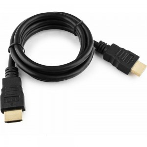 Кабель HDMI Cablexpert, 1м, v2,0, 19M/19M, черный, позолоченные разъемы, экран, пакет CC-HDMI4-1M
