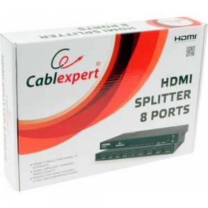 Разветвитель Cablexpert HD19F/8x19F 1 компьютер, 8 мониторов Full-HD 3D 1.4v DSP-8PH4-03