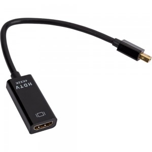 Переходник Cablexpert mini DisplayPort - HDMI 4K 20M/19F кабель 15см черный A-mDPM-HDMIF4K-01