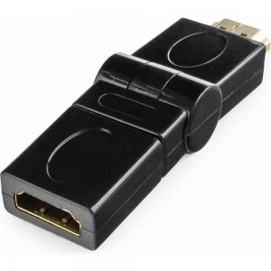 Переходник Cablexpert HDMI 19F/19M вращающийся на 180 градусов, золотые разъемы A-HDMI-FFL2