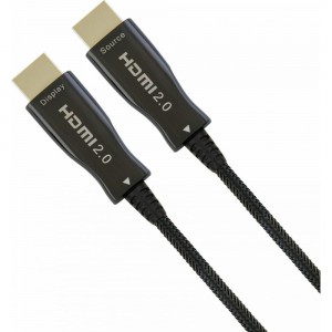 Активный оптический HDMIv2.0 кабель Cablexpert 50м 19M/19M AOC Premium S позолоченные разъемы экран CCBP-HDMI-AOC-50M