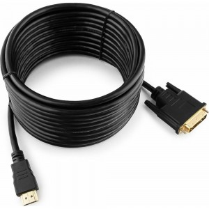 Кабель Cablexpert HDMI-DVI 19M/19M 7.5м singlelink черный, позолоченные разъемы, экран CC-HDMI-DVI-7.5MC