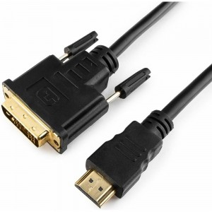 Кабель Cablexpert HDMI-DVI 19M/19M 7.5м singlelink черный, позолоченные разъемы, экран CC-HDMI-DVI-7.5MC