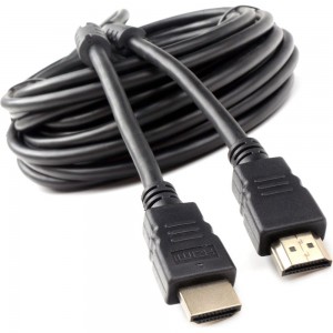 Кабель HDMI Cablexpert 10м v1.4 19M/19M черный позолоченные разъемы экран 2 ферритовых кольца пакет CCF2-HDMI4-10M