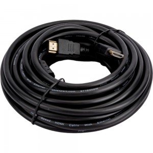 Кабель HDMI Cablexpert 10м v1.4 19M/19M черный позолоченные разъемы экран 2 ферритовых кольца пакет CCF2-HDMI4-10M