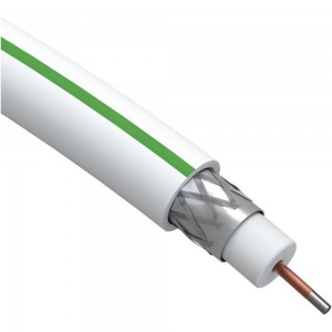 Коаксиальный кабель CADENA RG6 для подключения цифрового телевидения RG-White-15m