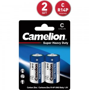 Батарейка 1.5В Camelion, R14 Blue BL-2, 3216
