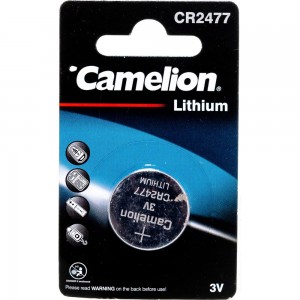 Литиевая батарейка Camelion CR2477 BL-1, 3V 8660