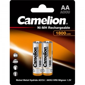 Аккумулятор Camelion 1.2В AA-1800mAh Ni-Mh BL-2, 3001